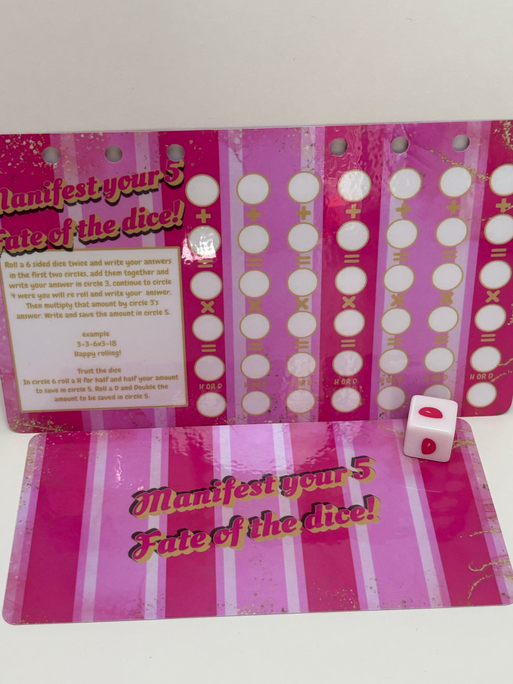 Manifest my 5 fate of the Dice games choices