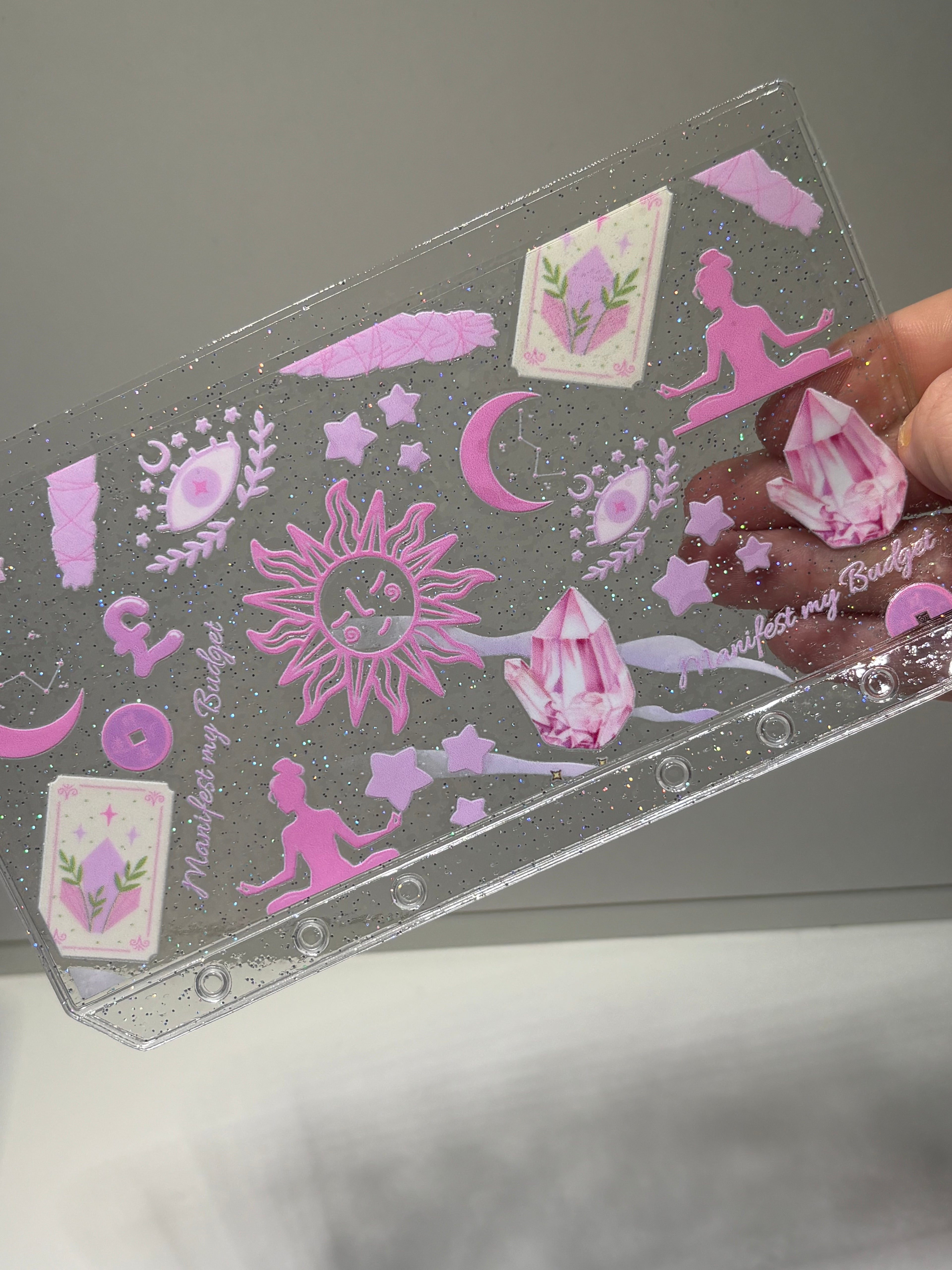 Pattern Glitter cash envelope a6