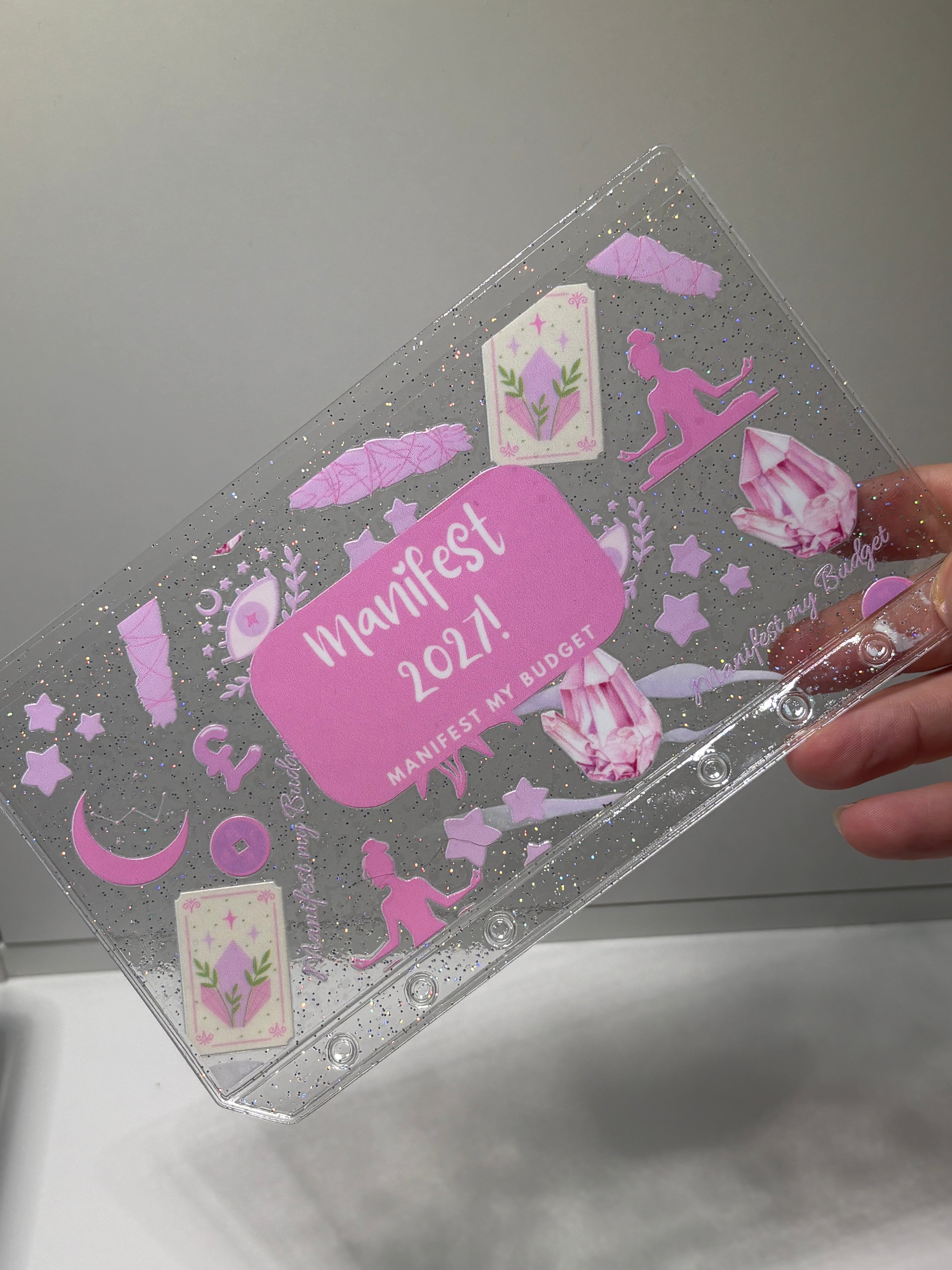 Pattern Glitter cash envelope a6