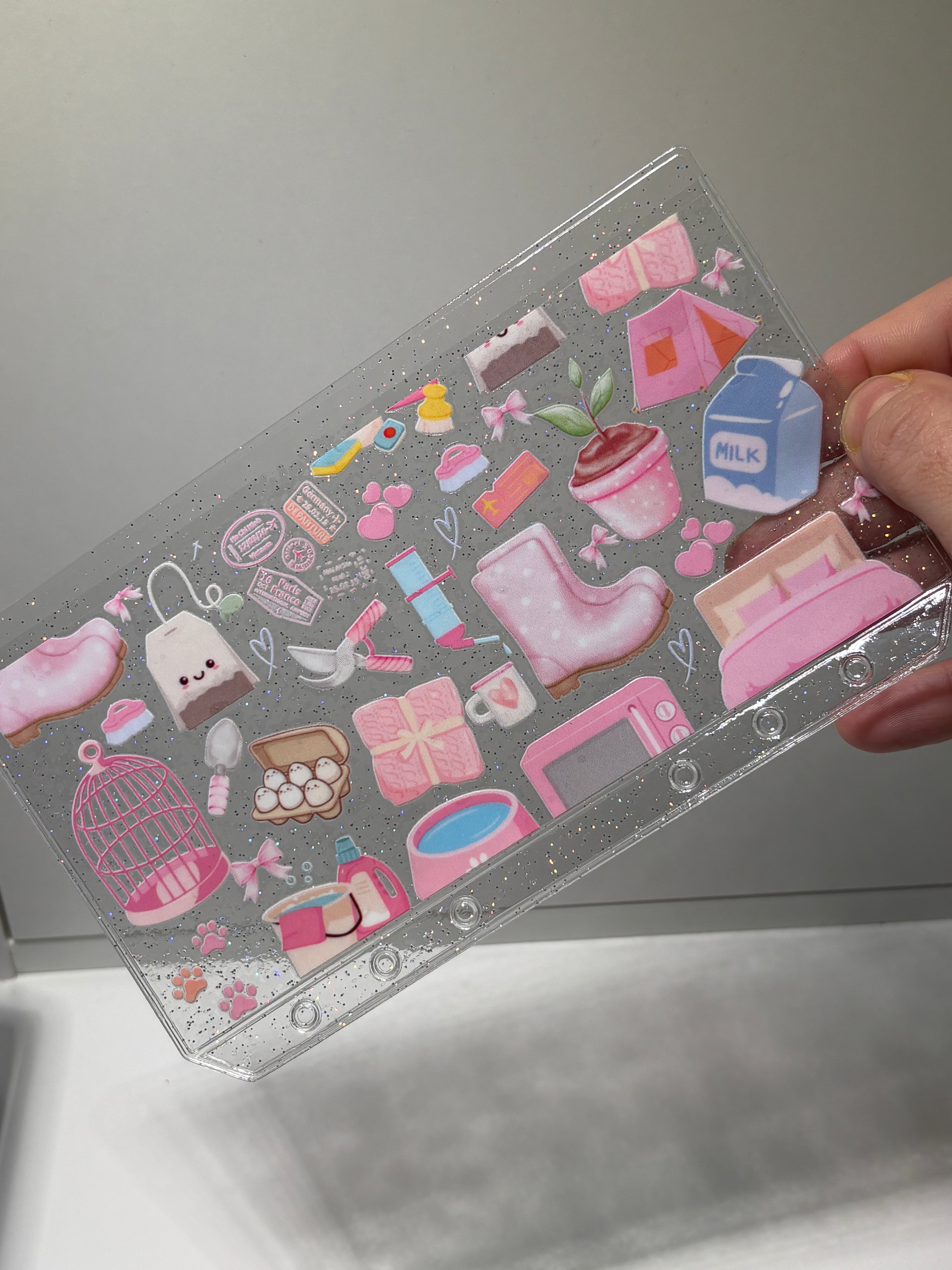 Pattern Glitter cash envelope a6
