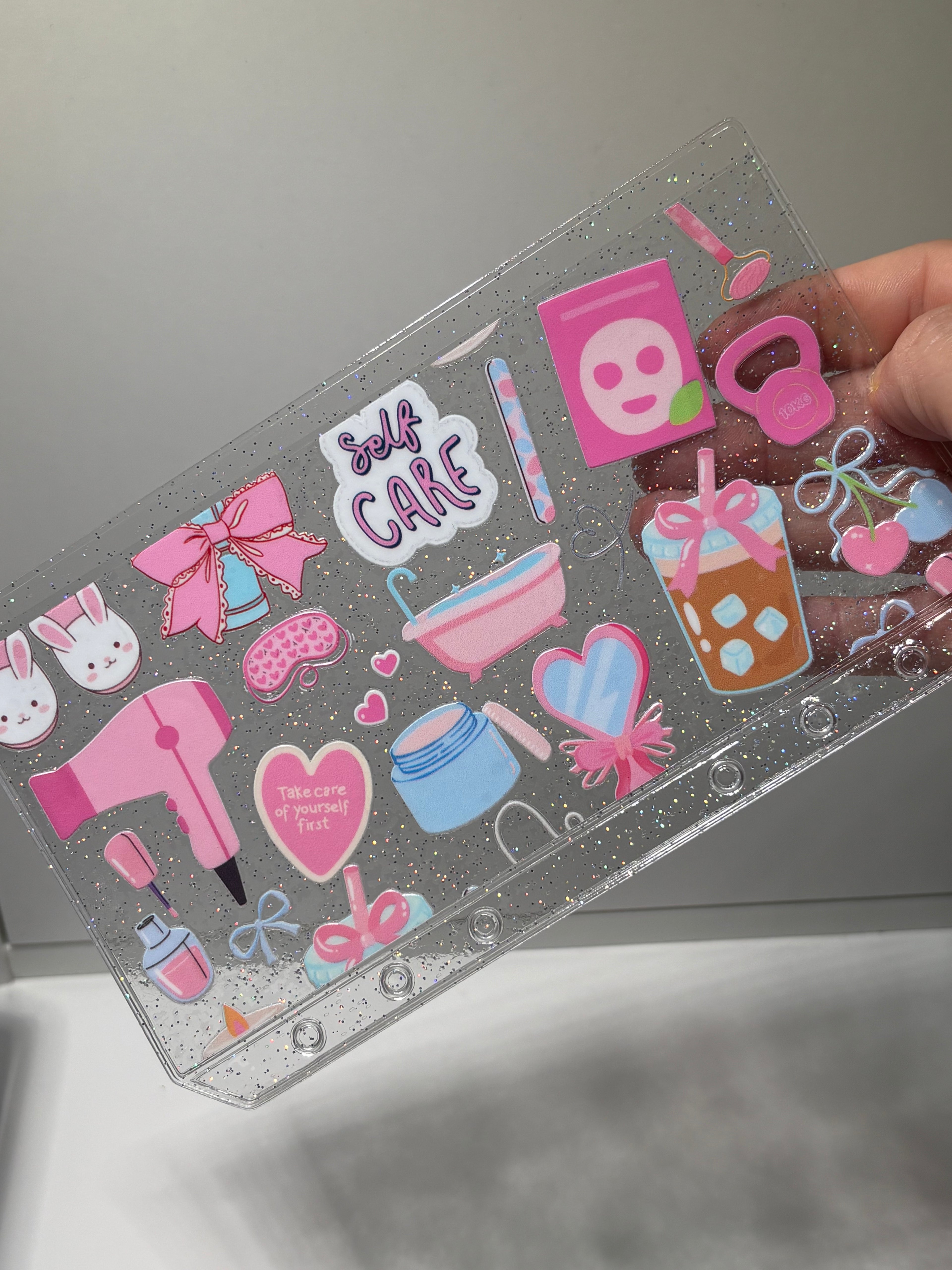 Pattern Glitter cash envelope a6